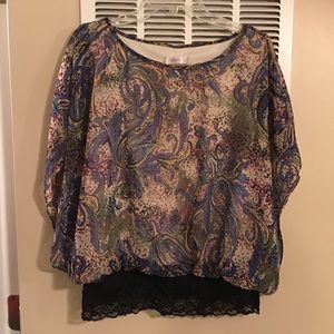 Dressbarn paisley shirt. Large